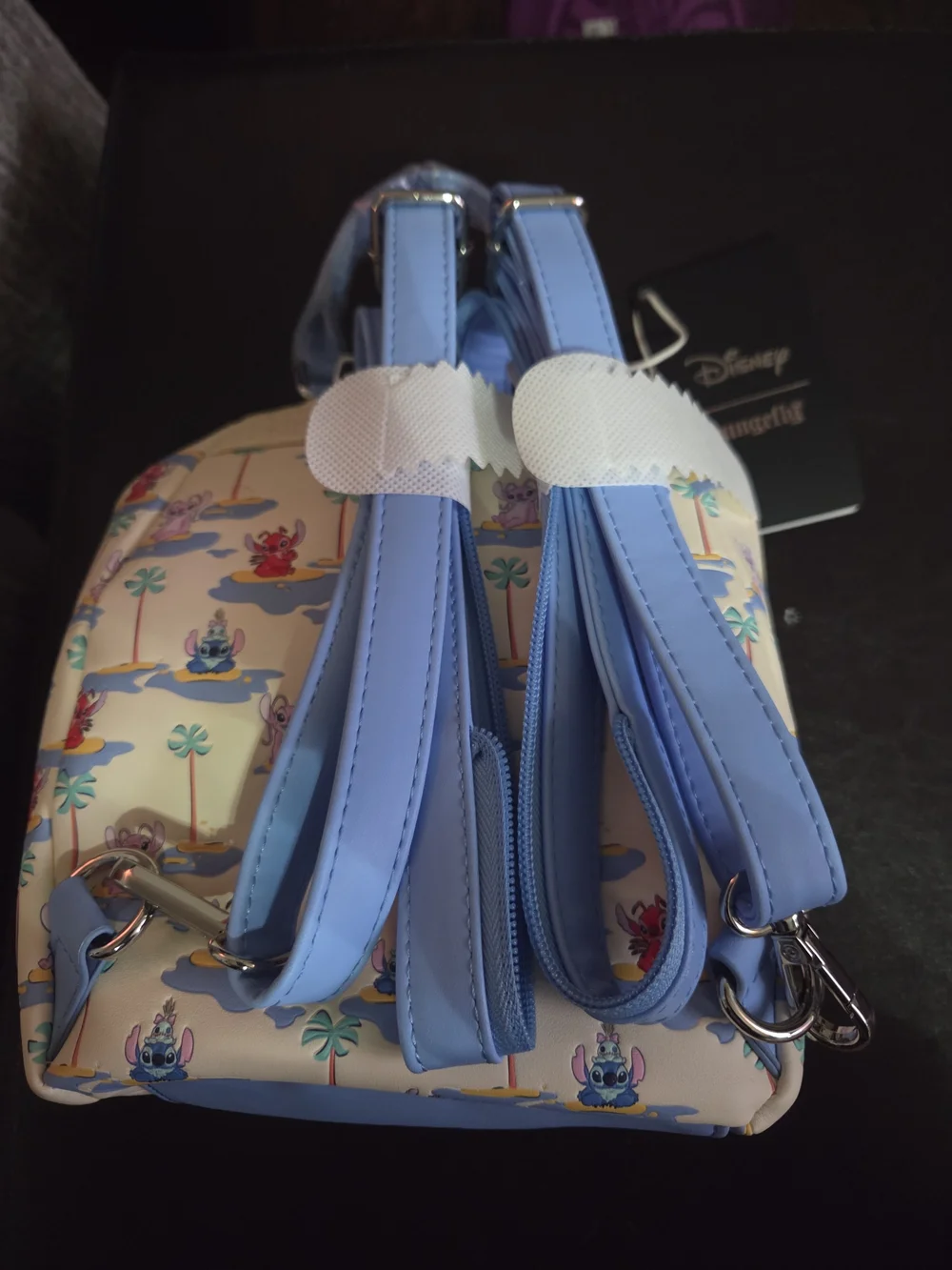 Disney Loungefly Nwt Stitch & Angel Patterned Backpack